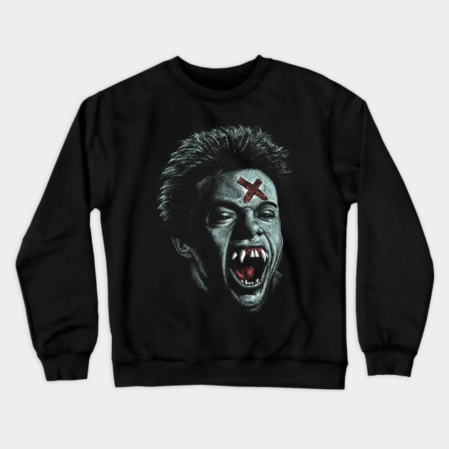 Fright Night, Horror, Cult Classic, Vampire Crewneck Sweatshirt by PeligroGraphics